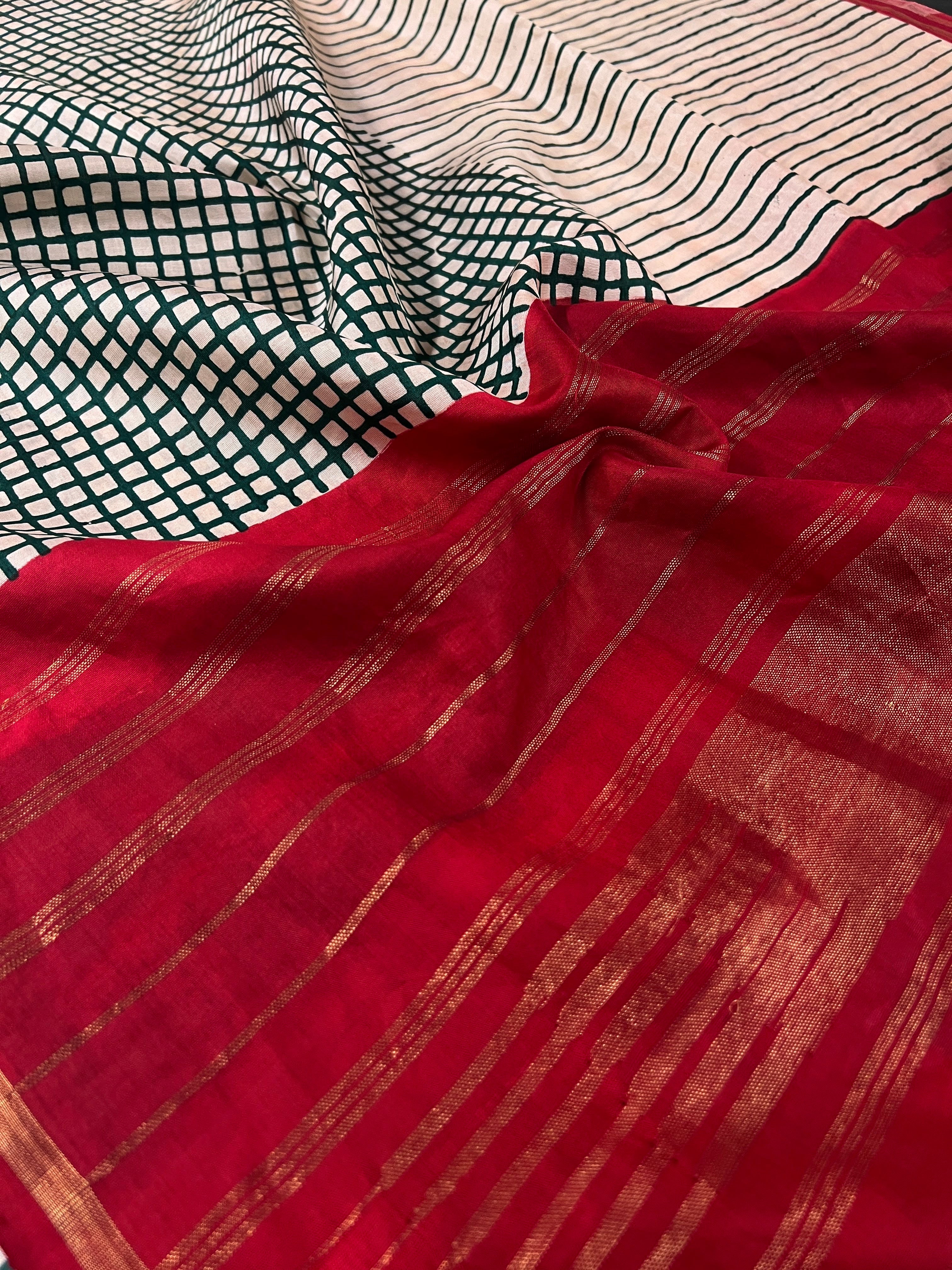 Mila geometric Kanchi silk dupatta