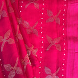 Sequinned floral matka organza saree