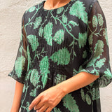 Pleated Chiffon Dress