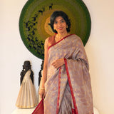 Mila Foliage Dots Kanchipuram Silk Saree