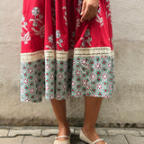 Scarlet Floral Sleeveless Dress