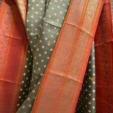 Mila Green Spark Thread Woven Border Silk Saree