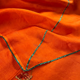 Metallic embroidered organza saree