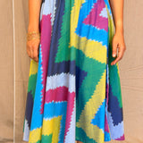 Elements Aurora Flared Ikat Skirt - Galaxy