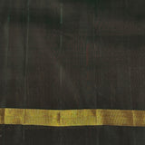 Offset Border Kanchipuram Silk Saree - Olive