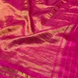 Sunflower Handprinted Gadwal Silk Saree – Yellow