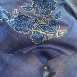 Tussar applique saree