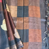 Maya abstract print tussar saree