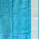 Tussar chikan work saree