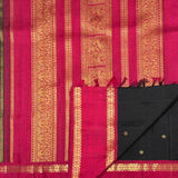 Mohana Twin Border Kanchi Silk Saree - Black