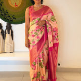 Mila Peach Sorbet Kanchipuram Silk Saree