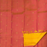 Vera Colour Blocked Kolam Kanchi Silk Saree - Yellow