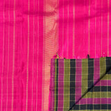 Charita Gold Grid Kanchipuram Silk Saree - Black