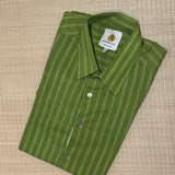Applique Embroidered Men's Shirt - Green