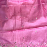 Ombre tussar embroidered saree
