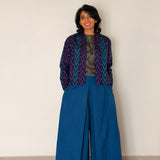 Elements Drizzle Ikat Crop Top - Fog