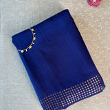 Sequinned matka silk saree