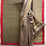Mila Foliage Thread Woven Border Silk Saree