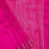 Sequinned Matka Silk Saree - Fuchsia
