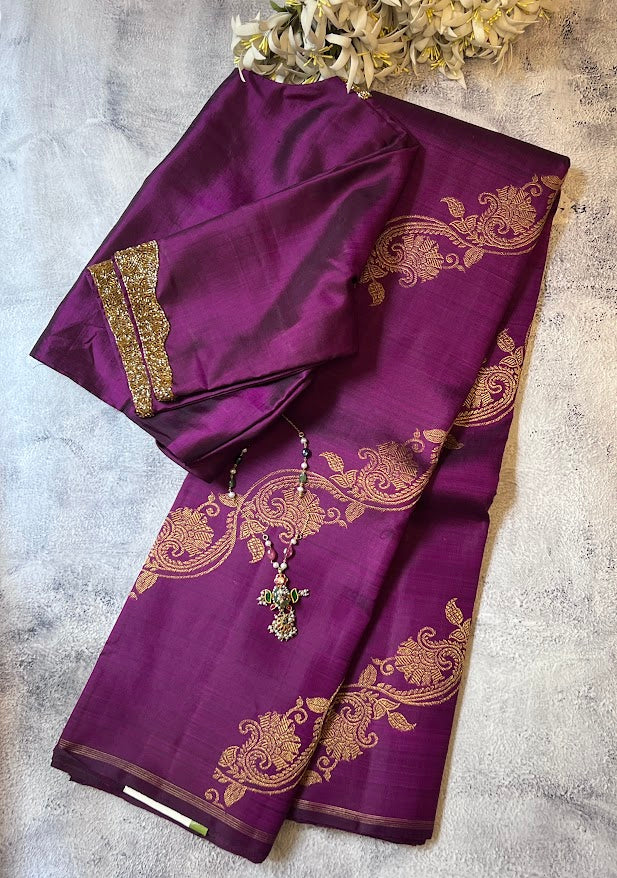 Sumangala vines kanchipuram silk saree