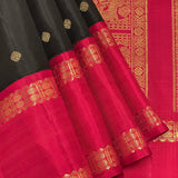 Mohana Twin Border Kanchi Silk Saree - Black