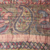 Forest Raga Tussar Kalamkari Saree - Maroon