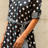 Zephyr Polka Pop Dress - Black
