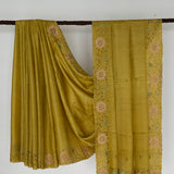 Jhaalar Zinnia Tussar Silk Saree - Mustard