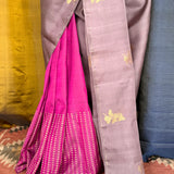 Madhura Paperflowers Kanchi Organza Saree - Mauve and Violet