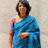 Veena Cockatiel Tussar Saree