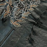 Tussar hand embroidered saree