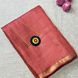 Tussar pettipoint saree