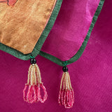 Mishrita Organza Flip Saree - Magenta