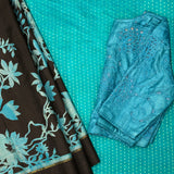 Mila Teal Mirage Kanchipuram Silk Saree