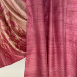 Veena Komorebi Tussar Saree - Cream and Pink