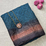 Tussar kota bandhani saree