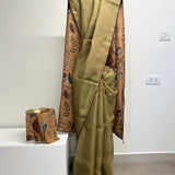 Mishrita Organza Flip Saree - Light Green