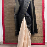 Ranya Tiny Flower Kanchipuram Silk Saree - Black