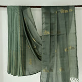 Madhura Paperflowers Kanchi Organza Saree - Sage