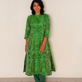 Elements Meadow Ikat Kurta Set - Leaf