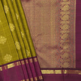 Mohana Kolam Kanchi Silk Saree - Olive and Voilet