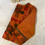 Orange Popsicle Kalamkari Applique Blouse