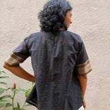 Kaleidoscope Checkerboard Kanchi Cotton Top - Onyx