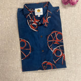 Blue Circular Mask Men's Shirt