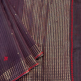 Metallic kutch embroidered organza saree
