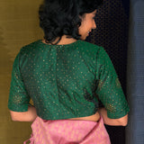Sparkler Sequin Silk Blouse - Emerald