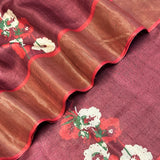 Maya Snowbells Tussar Saree - Maroon