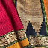 Kimaya peacock border silk saree