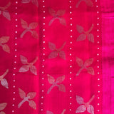 Sequinned floral matka organza saree