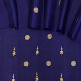 Ranya Vanasingaram Pallu Kanchi Silk Saree - Navy